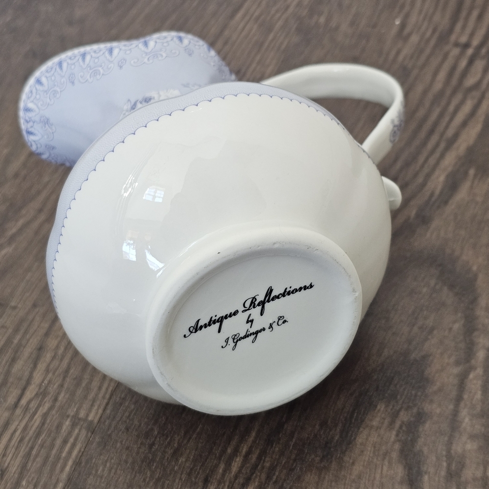 French Toile de Jouy Vintage Pitcher – Antiques Reflections - Picture 9 of 12